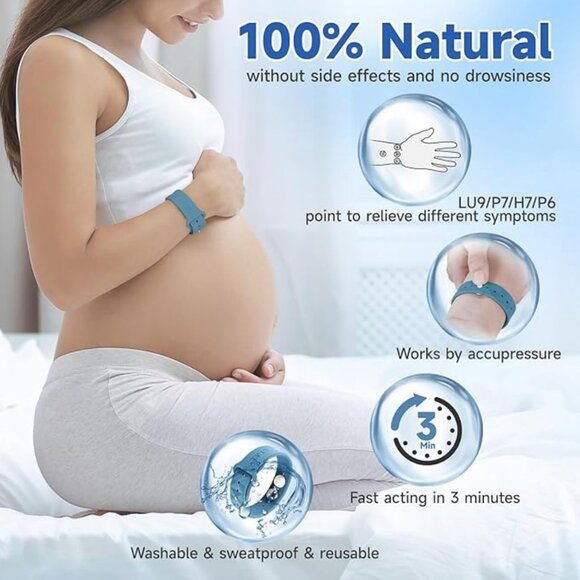 4 Pack Motion Sickness Anti Nausea Bands - Picture 7 of 7